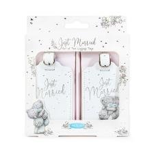 Just Married Me to You Bear Luggage Tags Wedding Gift Set Image Preview